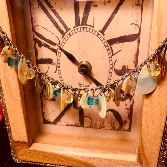 2/$20 Blue Yellow Glass Beads MOP Shell Necklace - Picture 6 of 9